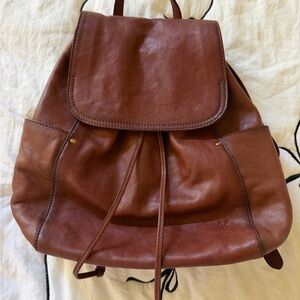 Frye Brown Leather Backpack
